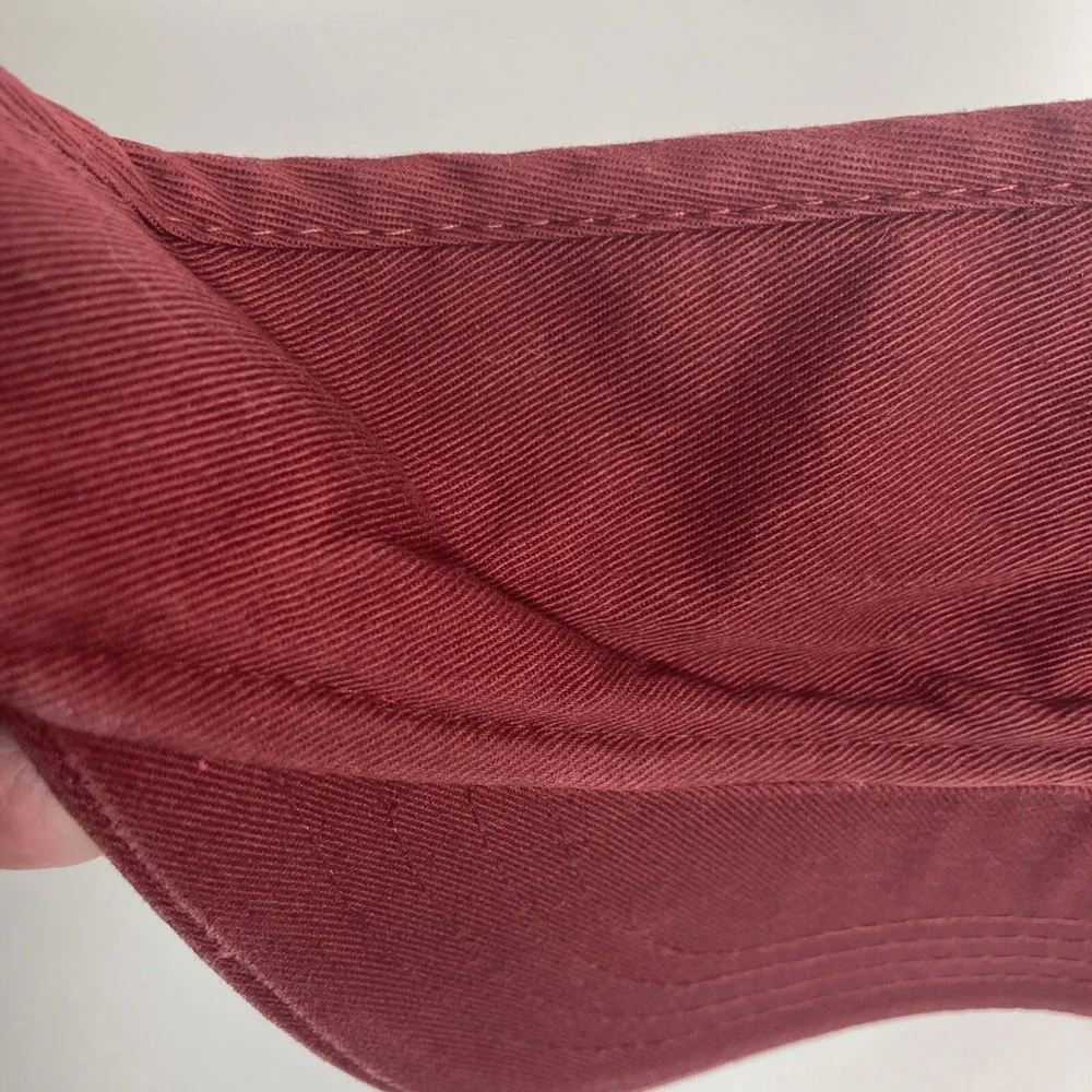 Maumee Bay USA Hat Visor Adjustable Maroon‎ Golf Vacation Tourist 100% Cotton